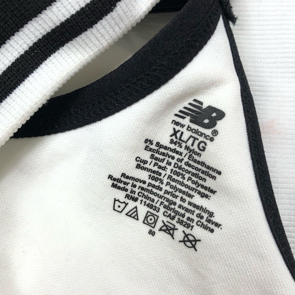 New Balance White/Blk Activewear Sports - Picture 5 of 5